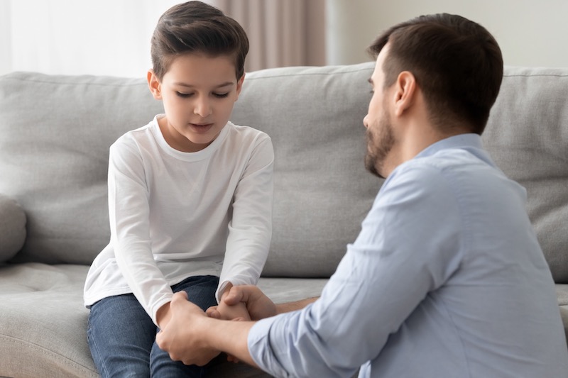 Child Custody Father Talking With His Son